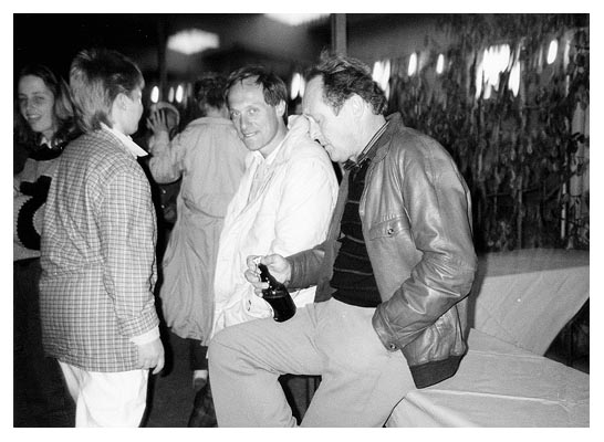 Abifete 1987 in Süderholz. Gerd Motschmann und Willi Hansen. 