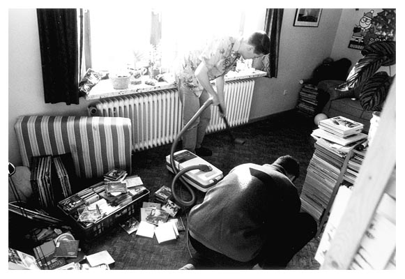 Die Chips sind schon im Thomas Sauger, die Flecken bald in Franks Lappen. 1998.