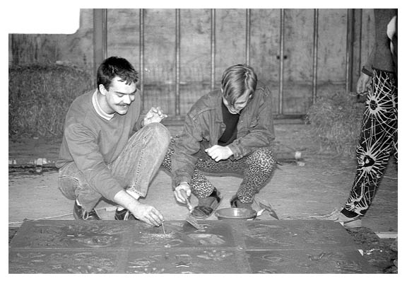 Oke und Gunter auf dem Weg zur Ewigkeit. 1991.