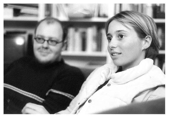 Schon wieder die Oktoberlummeparty 2001. Gubatz und Anna. 