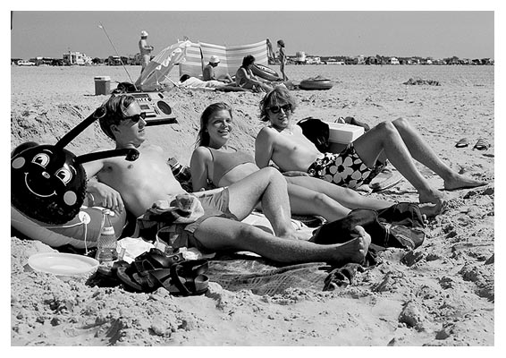 Am Strand: Gunter (3. Sohn...), Christiane, Christoph. 1991.