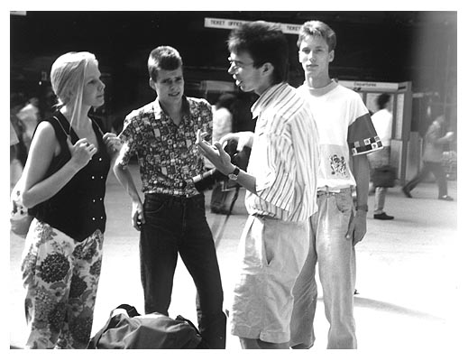 London 1990. Stephi, der K&auml;ptn, Thomas, Sascha G..