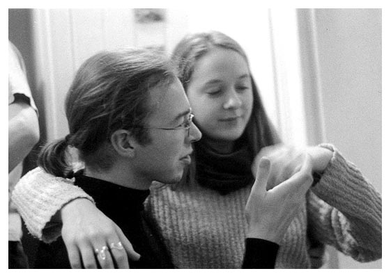 Auf einer Thomas-Grund-Party: Thomas und Christiane