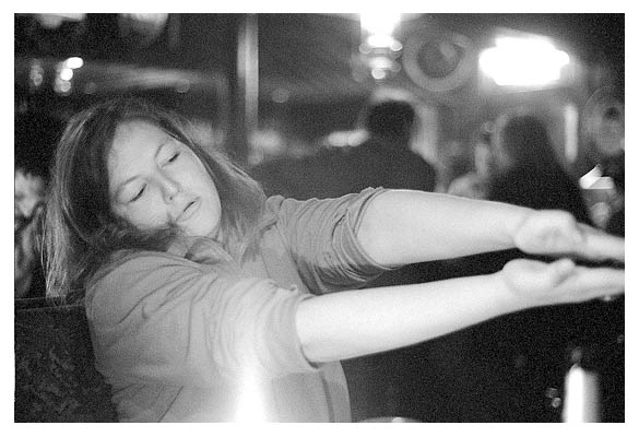 Eike wird von der Blockh&uuml;tte inspiriert. 2004.