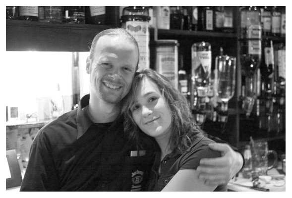 Jan mit der weltbesten Bedienung Claudia.