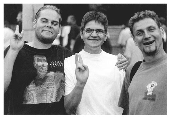 Remco: Eins, Olli: Zwei, Frank: Drei. 1998.